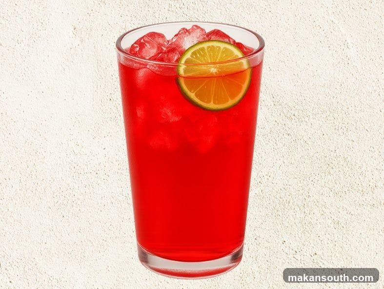 Red Drink with Lime