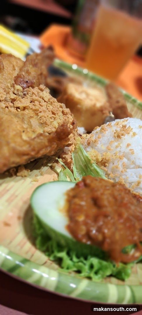 Fried Chicken with Rice and Sambal