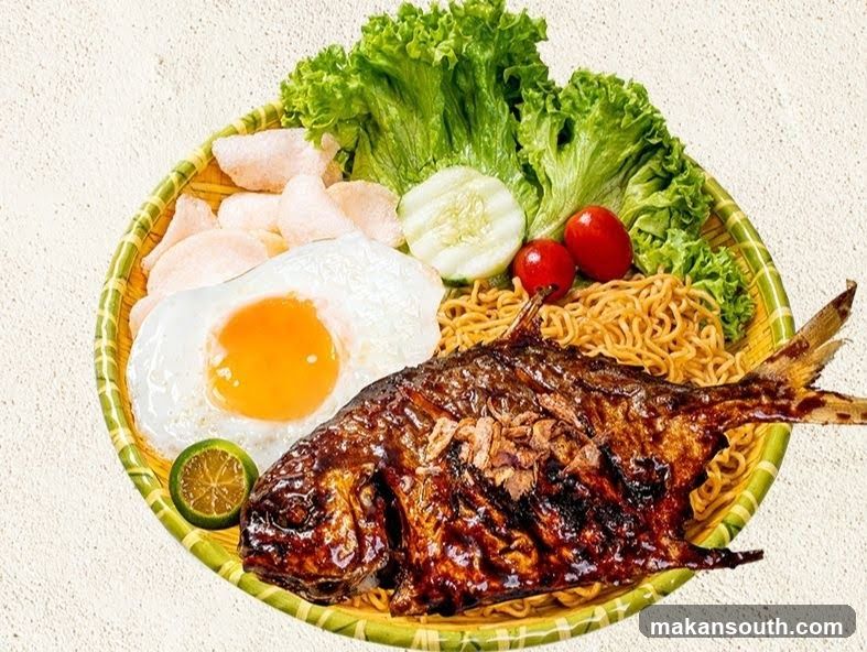 Fried Fish with Noodles and Egg