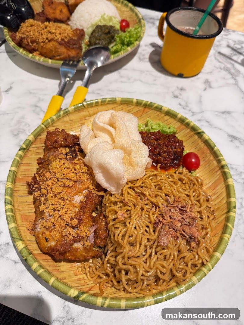 Fried Chicken and Noodles