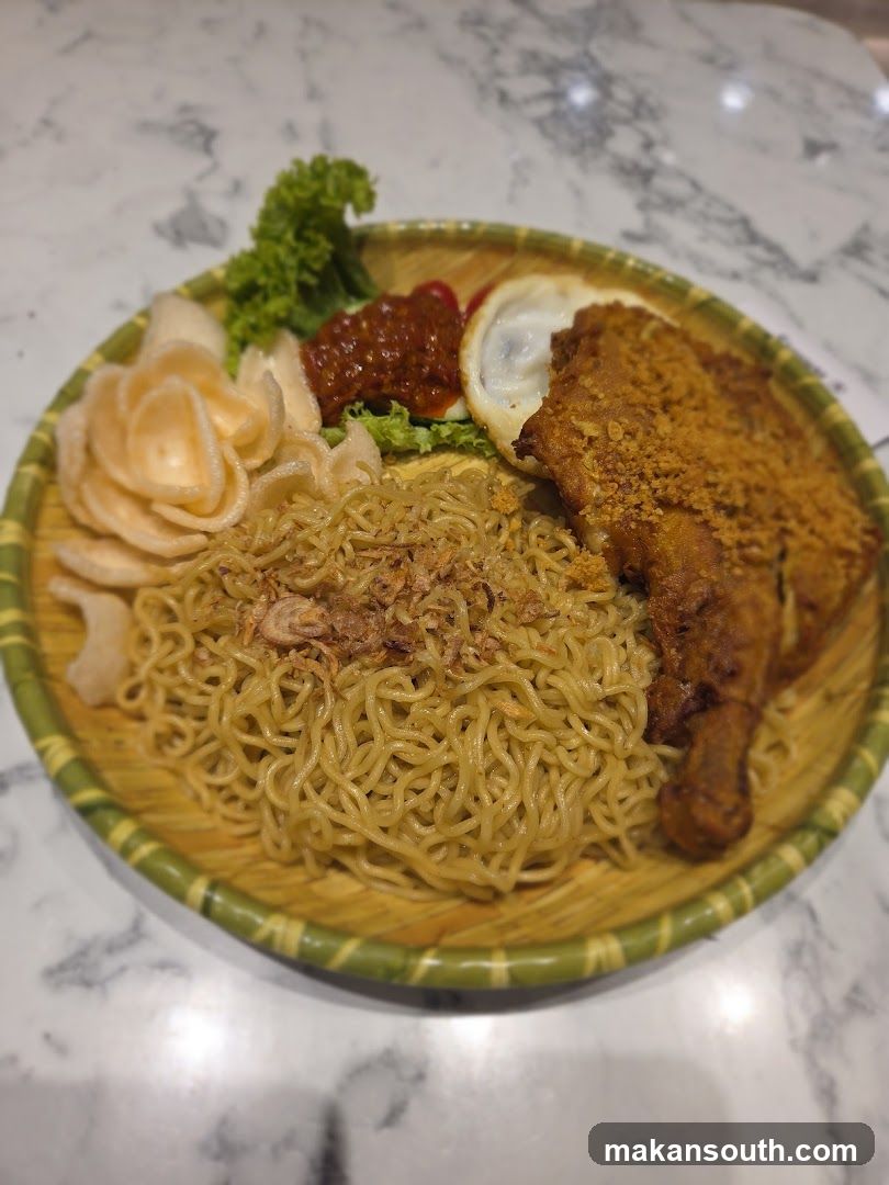 Noodle Dish with Fried Chicken