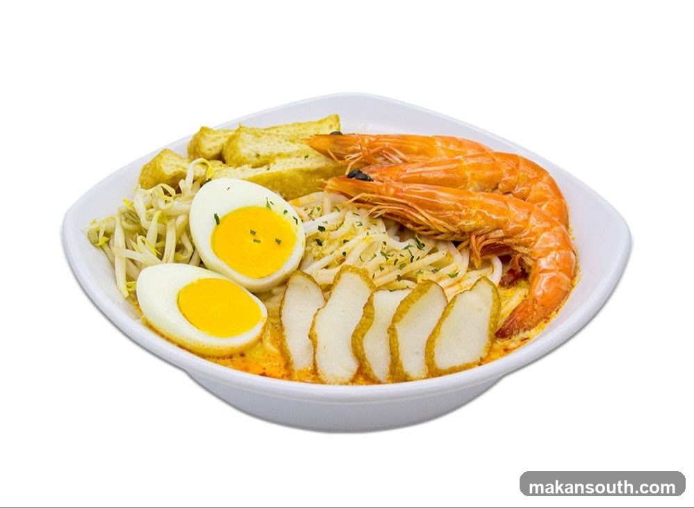 Laksa with Prawns and Egg