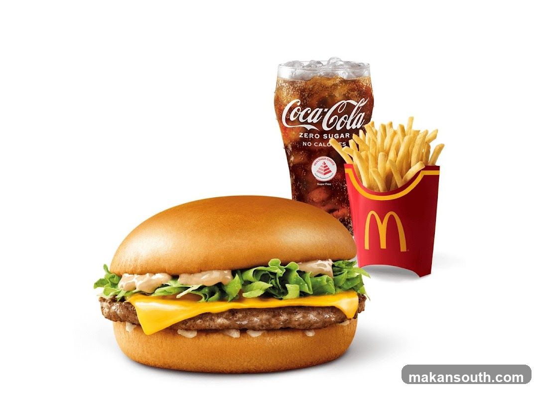 Burger, Fries, and Drink