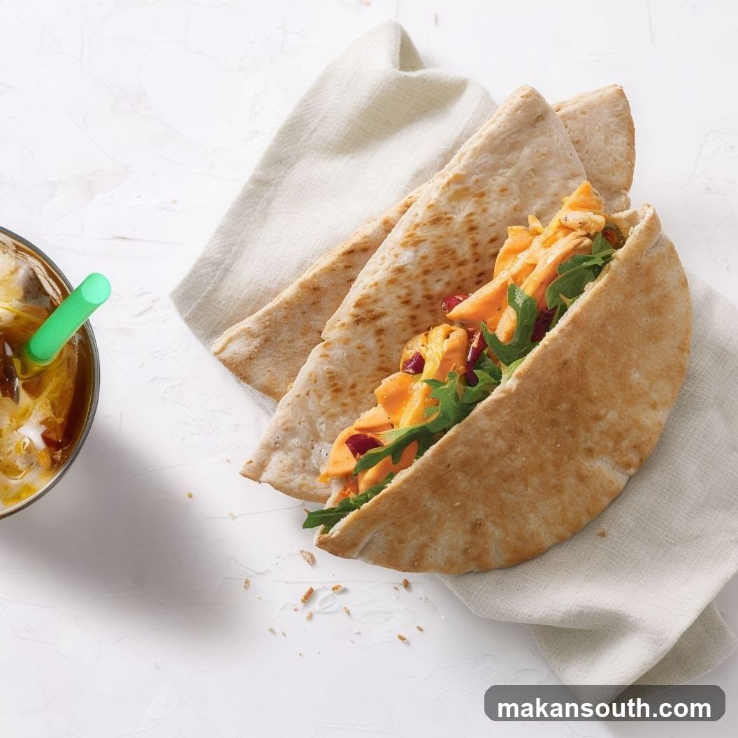 Pita Sandwich and Drink