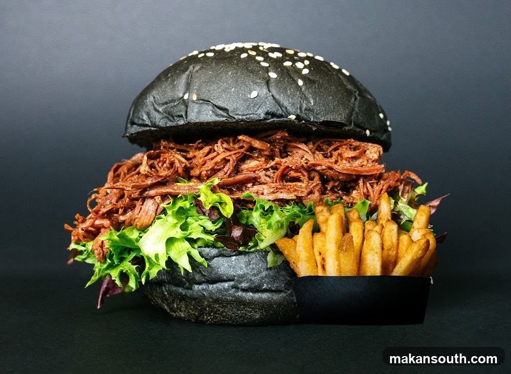 Pulled Pork Burger with Fries