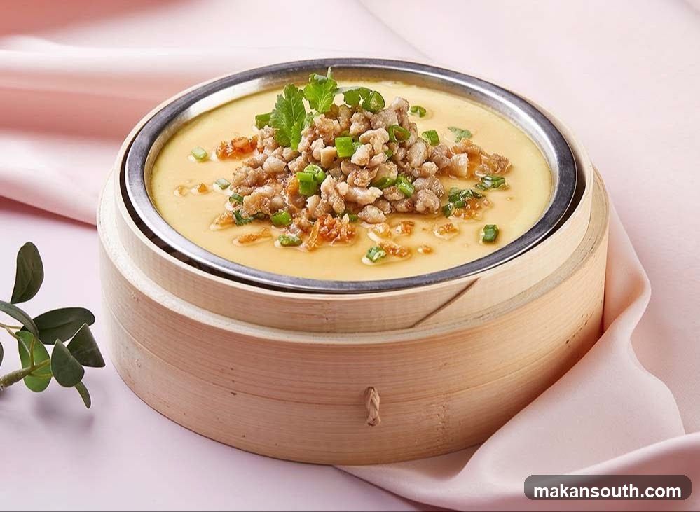Steamed Egg Custard with Minced Meat
