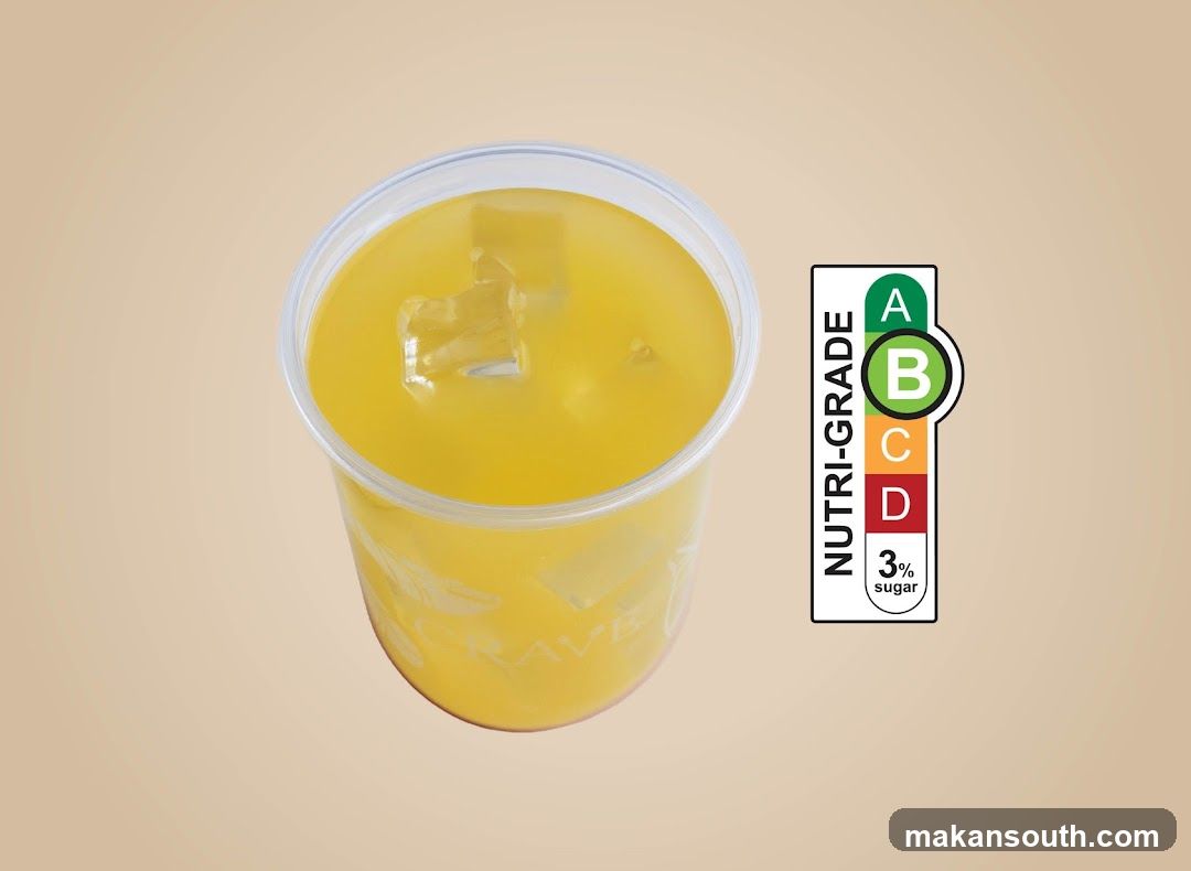 Yellow Drink with Nutri-Grade Label