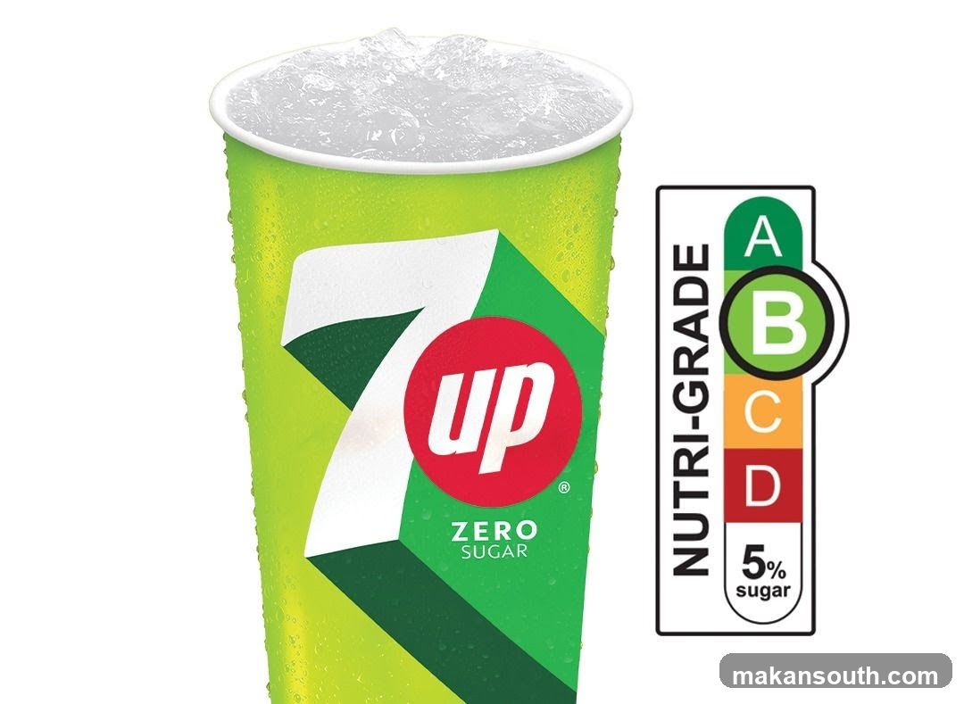 7UP Zero Sugar Drink with Nutri-Grade Label