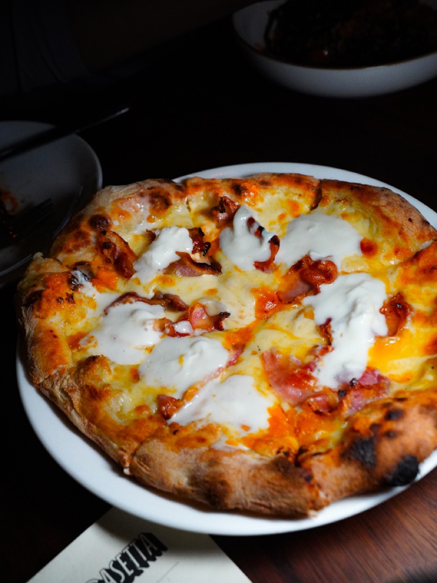 Roman-style pizza at La Casetta Kampong Bahru under 30 dollars