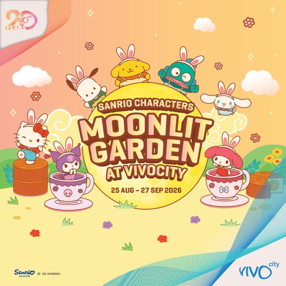 Sanrio Moonlit Garden fills VivoCity Sky Park through 27 September