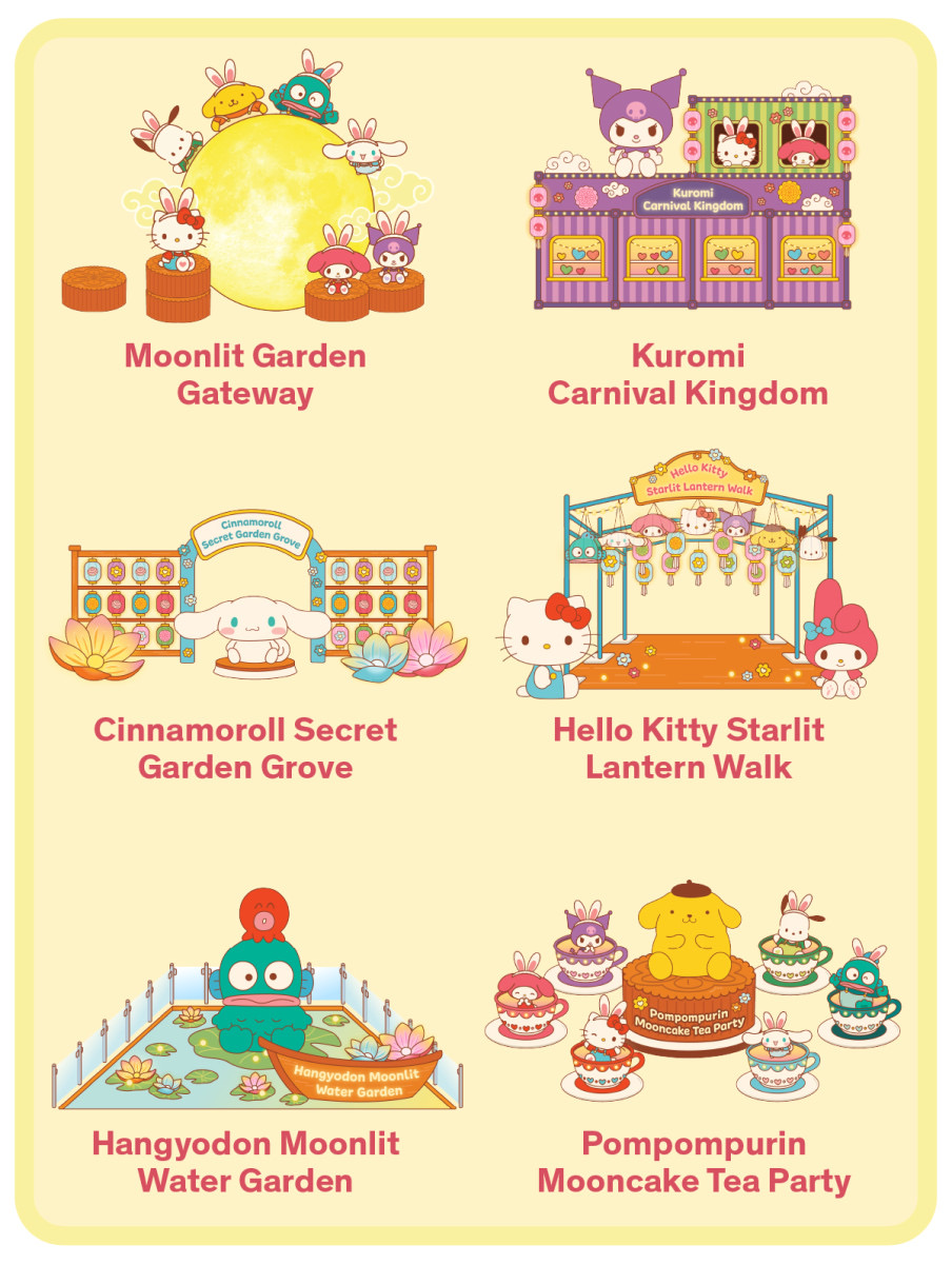 Six Sanrio themed worlds at VivoCity Sky Park Mid-Autumn 2026